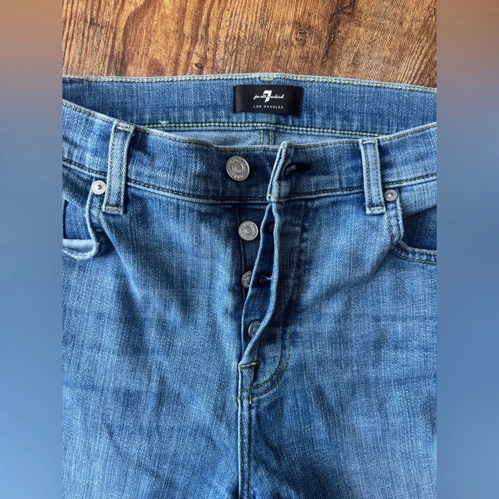 7 for all mankind button closure jeans size 28 - Picture 2 of 7